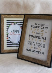 Halloween DIY: Quote picture frames