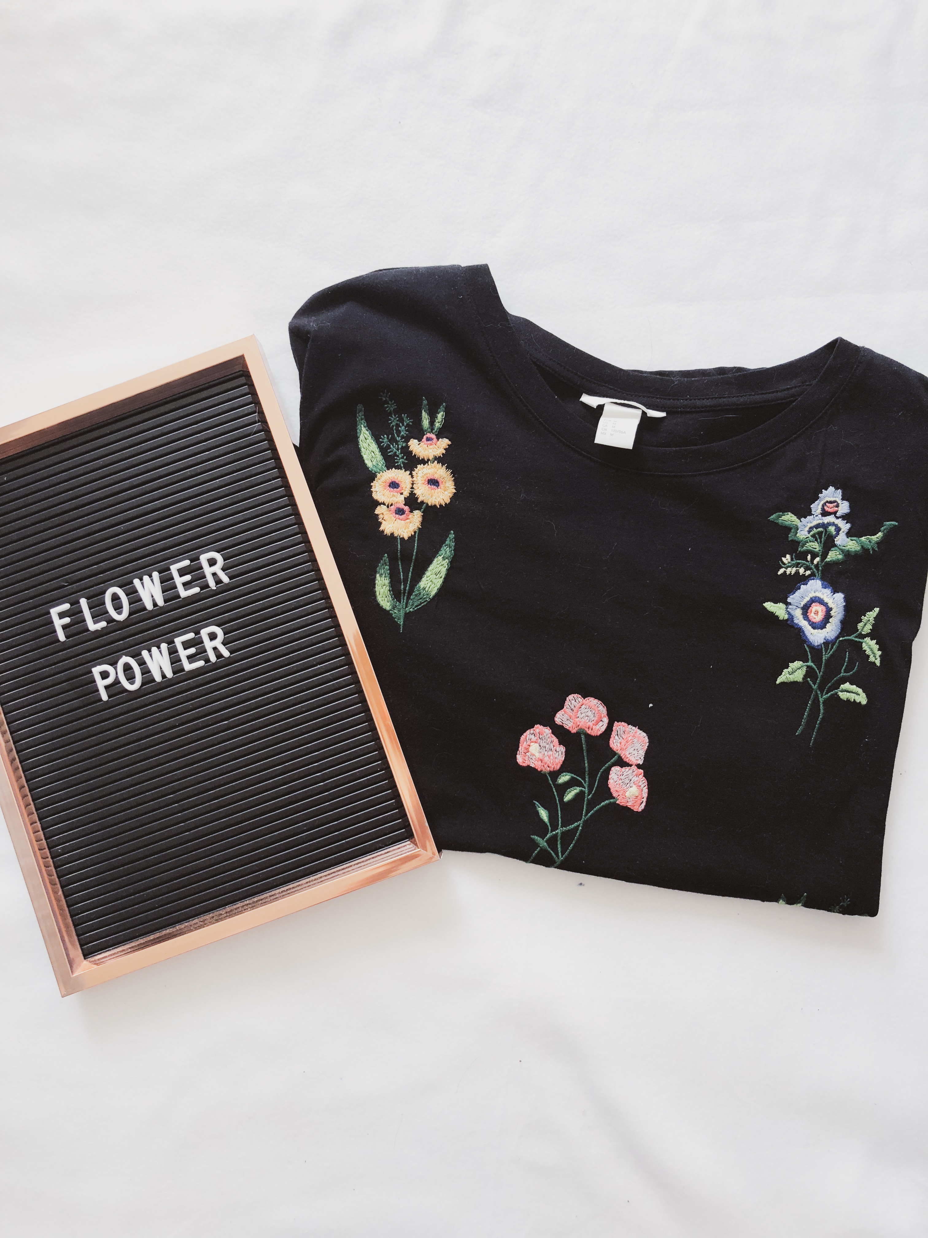 What I got in sales: Black flower t-shirt H&M